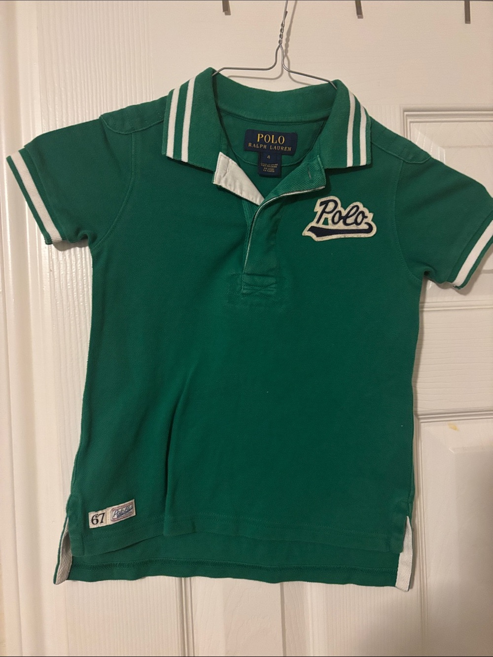 Polo by Ralph Lauren Green Polo Shirt with White Trim